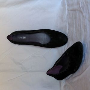 Van Eli Purple Collection Busby Suede Ballet Flats - Black - Size 10 Narrow